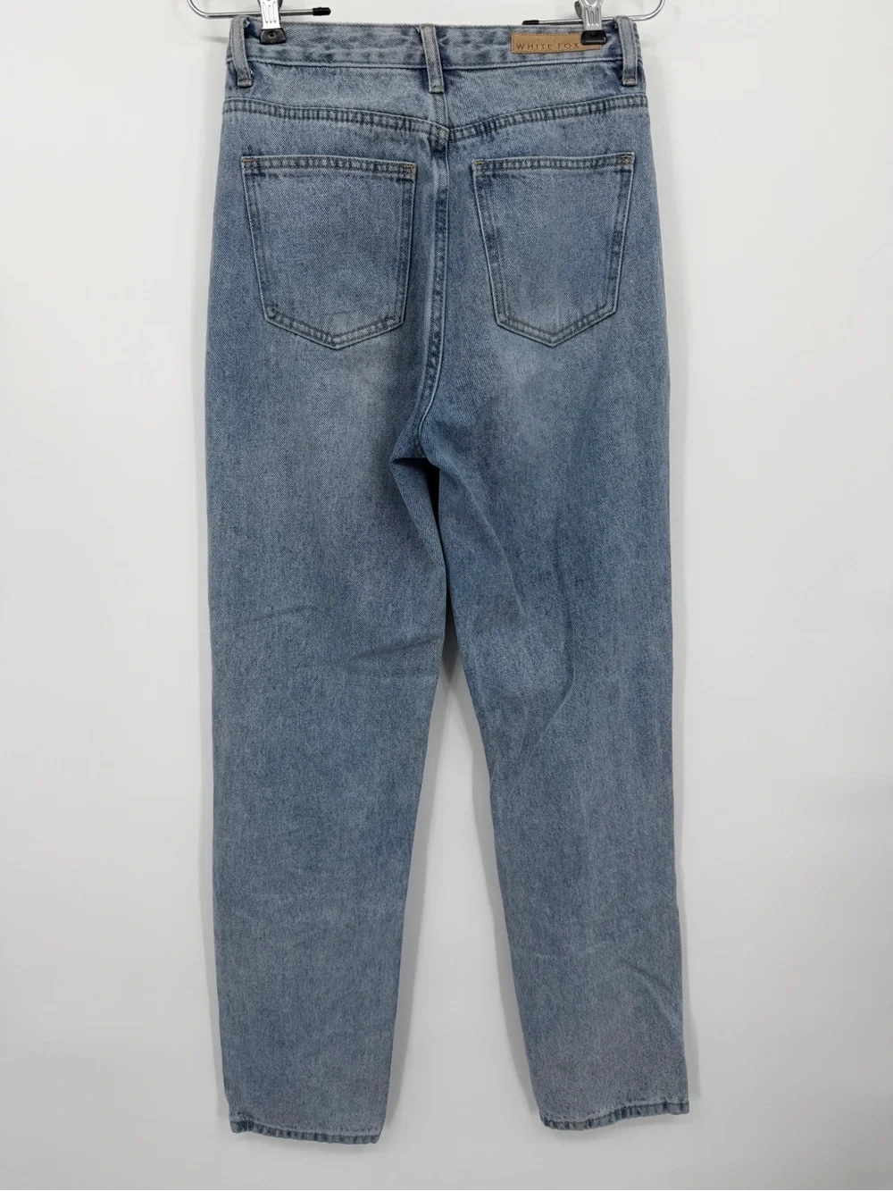 White Fox Light Wash 100% Cotton Denim Mom Jeans